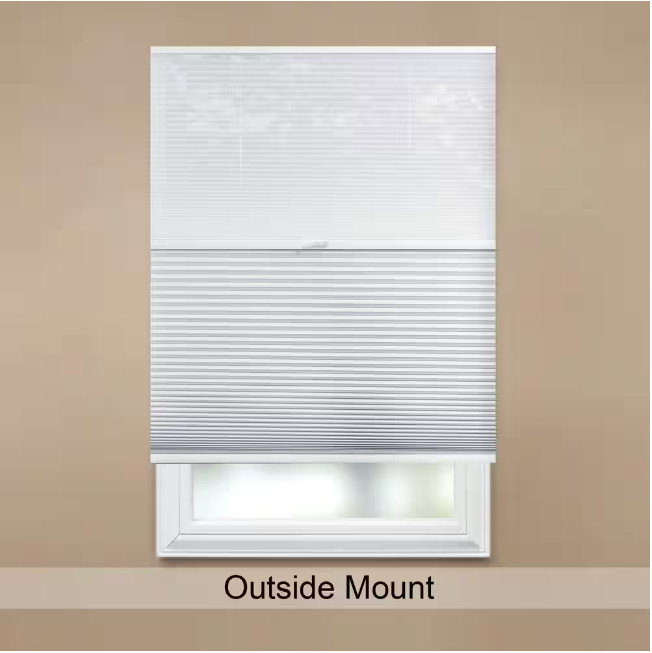 Cordless Cellular Shade Whisper White Day and Night 27 in W x 72 in L