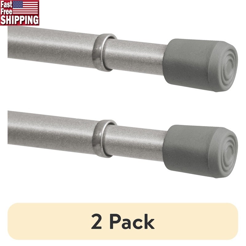 Adjustable Spring Tension Curtain Rod No Tools Needed Easy Installation 18-28 in
