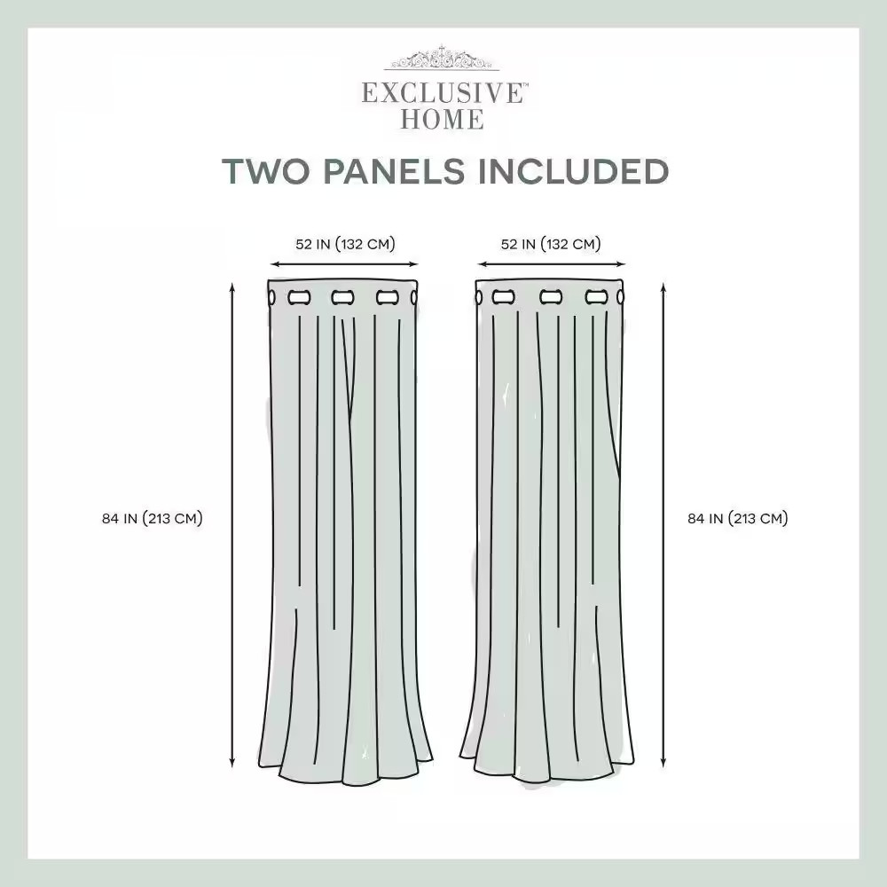 Vesta Winter White Solid Polyester 52 In. W X 84 In. L Grommet Top, Room Darkeni