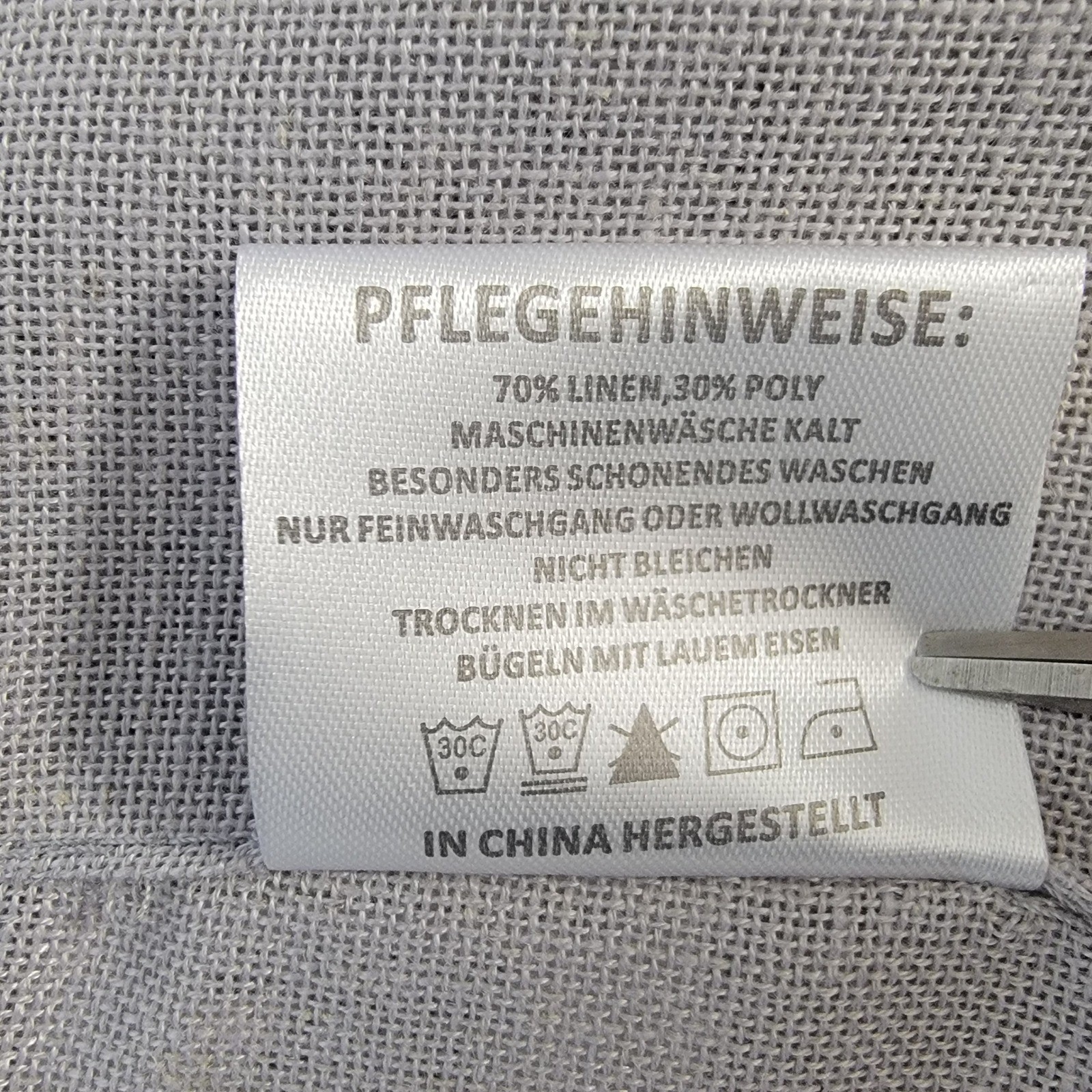 H VERSAILTEX Light Gray Linen Blend Curtain Panels 29″x36″ 2 Panel Pocket Drapes
