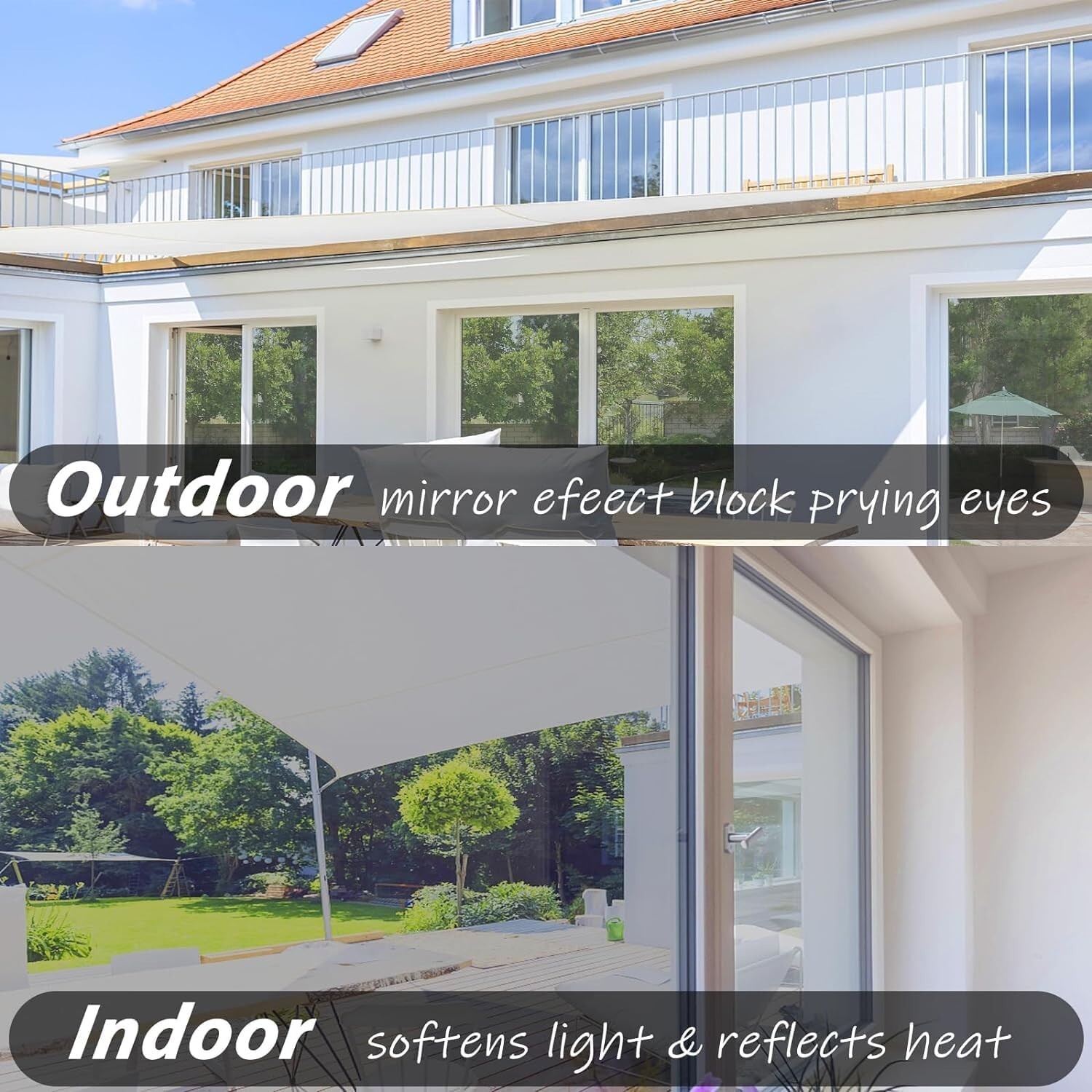 3 Pack Privacy Window Film 23.6″x78.7″ OneWay Reflective Window Tint UV Blackout