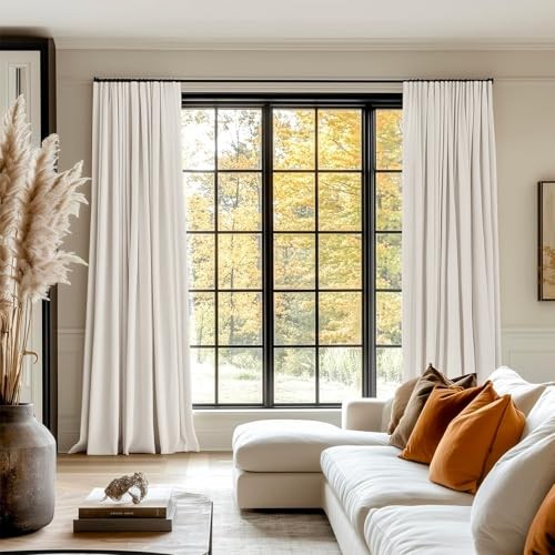Thermal Sliding Door Curtains 100% Blackout 50″W x 96″L (Pack of 1) Beige