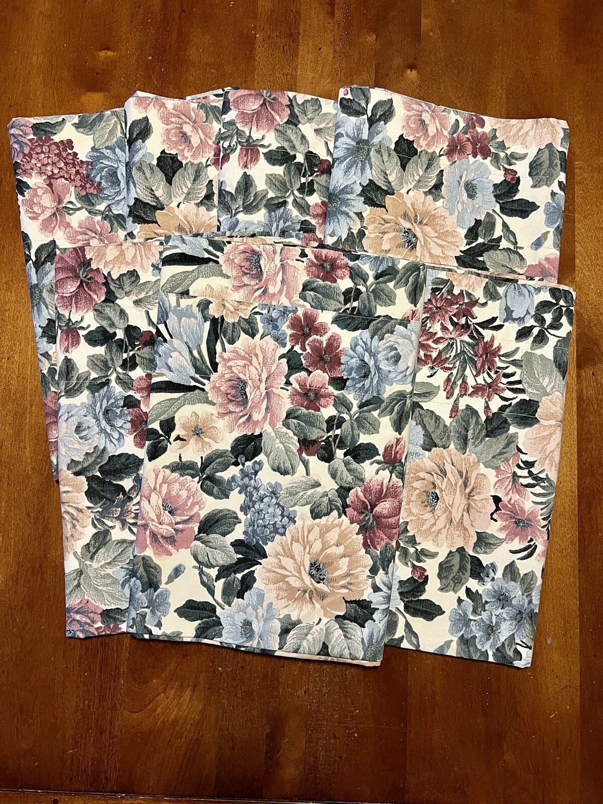 Burlington Floral Flower Valance Chic Cabin Country Cottage 15.5″ X 83″ VTG USA