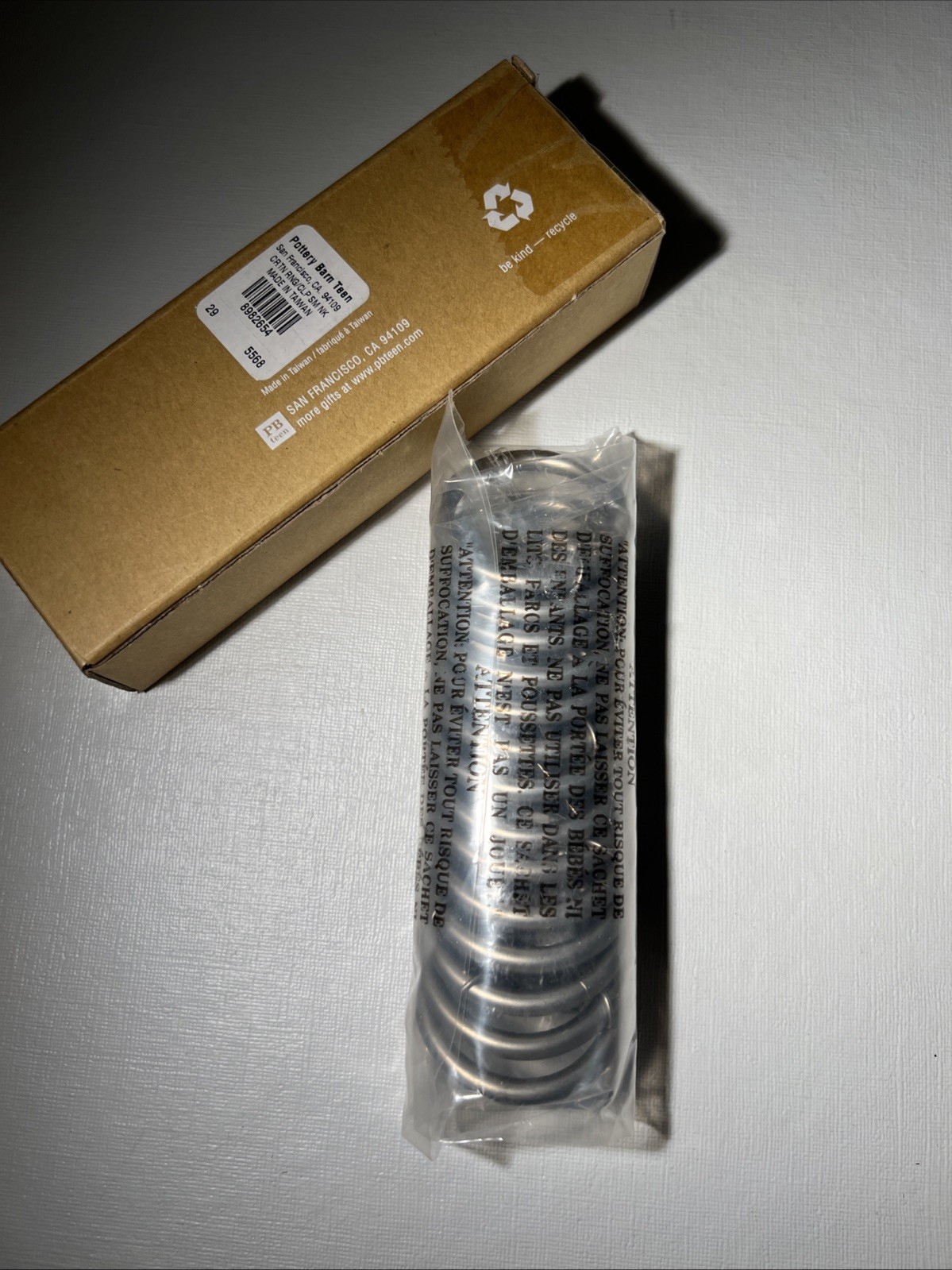 Pottery Barn Teen Curtain Rings w/ Clips Set of 14 Silver Finish PBteen