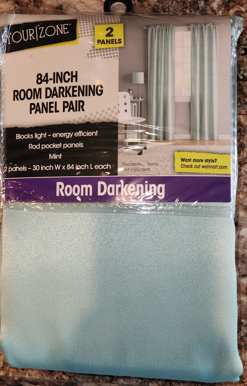 NEW Your Zone 84-inch Room Darkening Panels – Mint