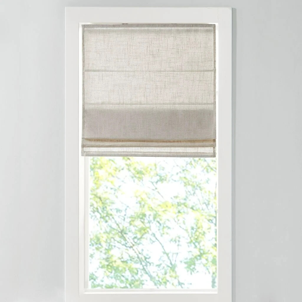 31 x 64 Madison Park Cordless Light Filtering Roman Window Shade Suvi Linen
