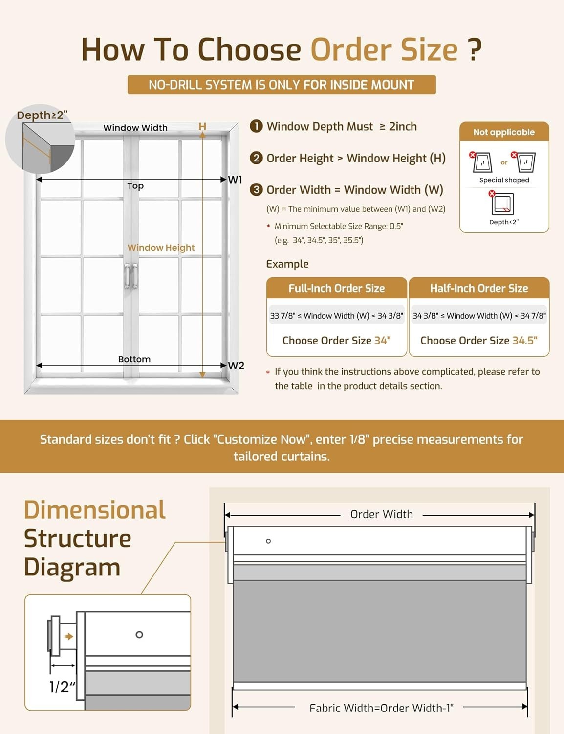 Grandekor No-Drill Motorized Blackout Blind – 34.5″ x 72″ – White Smart Shade