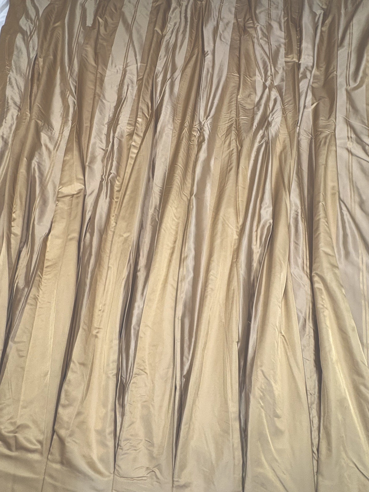 Restoration Hardware Thia Silk CurtainsPleated Interlined Thermal/ Gold/Tan