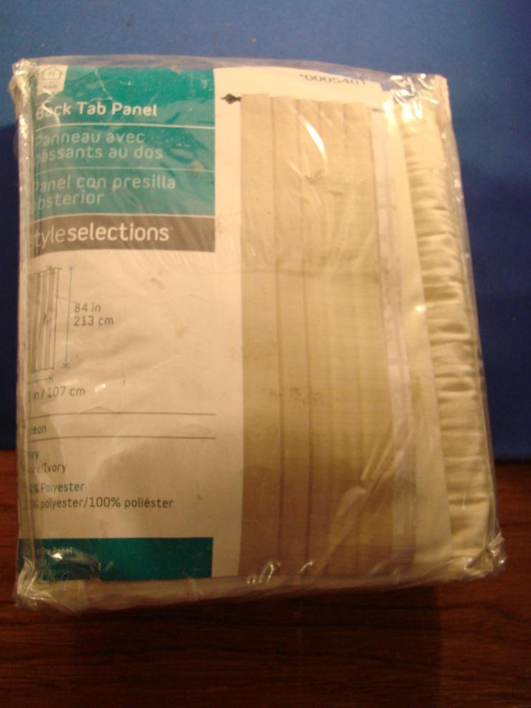 Style Selections 42″ x 84″ Deleon Ivory Back Tab Panel #0005401 New Free Ship