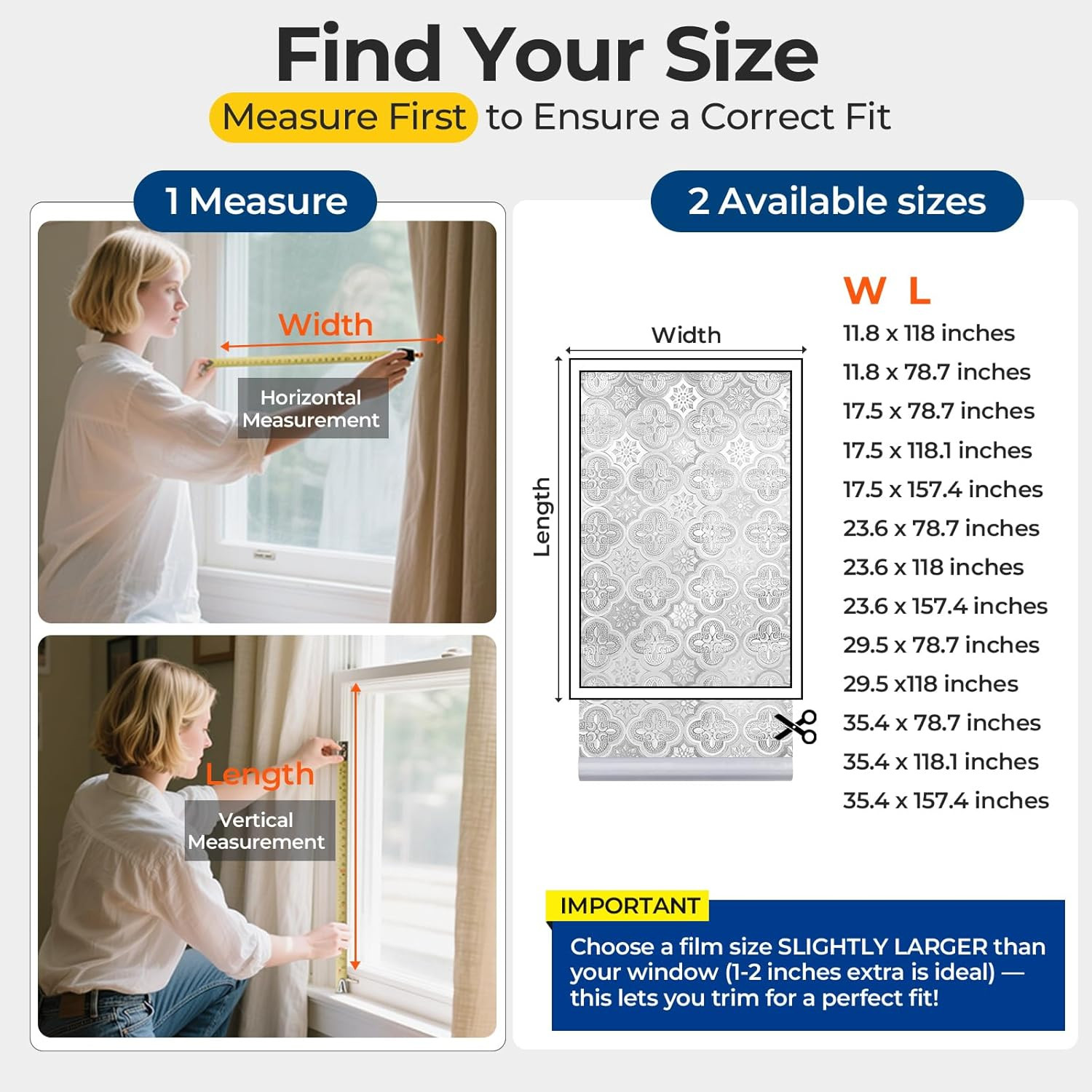 Window Privacy Film Decorative for Front Door, Bathroom Static Cling Stained Gla