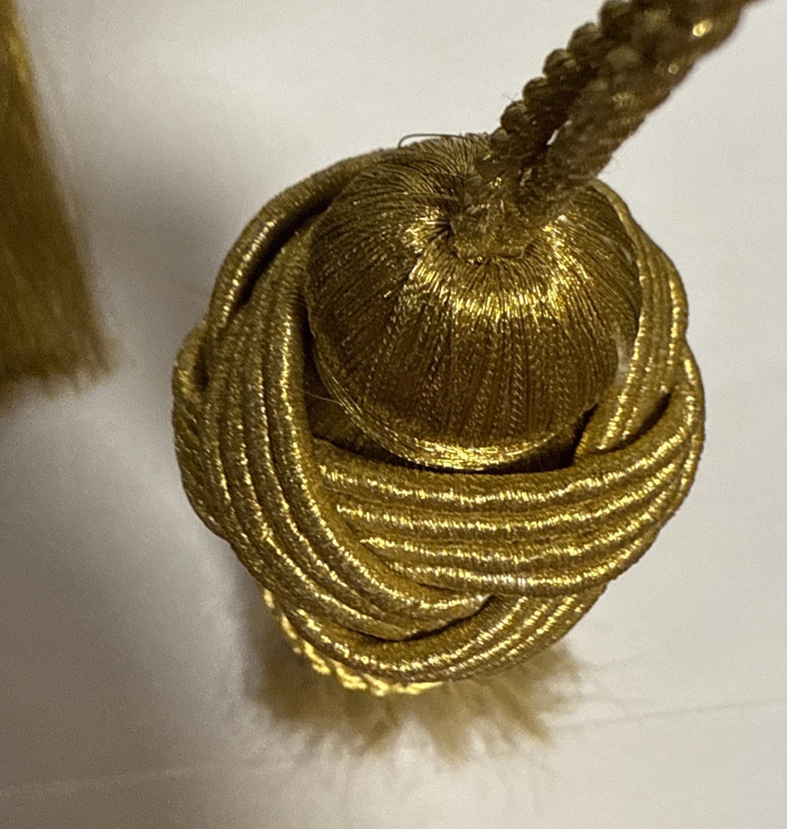 1 Pair Ex-Large Curtain Tassel Tie-Backs Classic Traditional Gold Handmade VTG