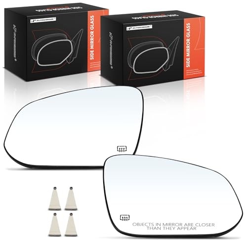 2-PC Driver and Passenger Side Heated Mirror Glass with Backing Plate