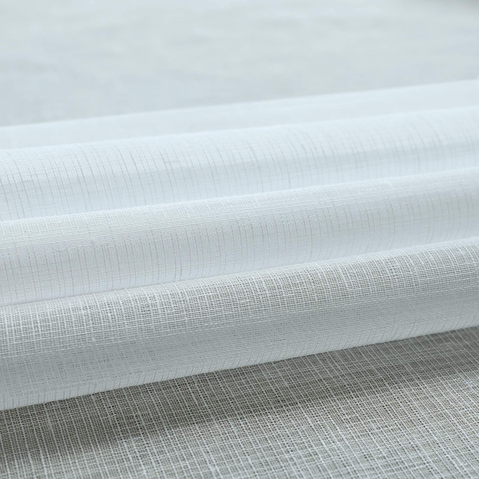 White Sheer Curtains 96 Inches Long For Living Room Decor 2 Panels Grommet Faux