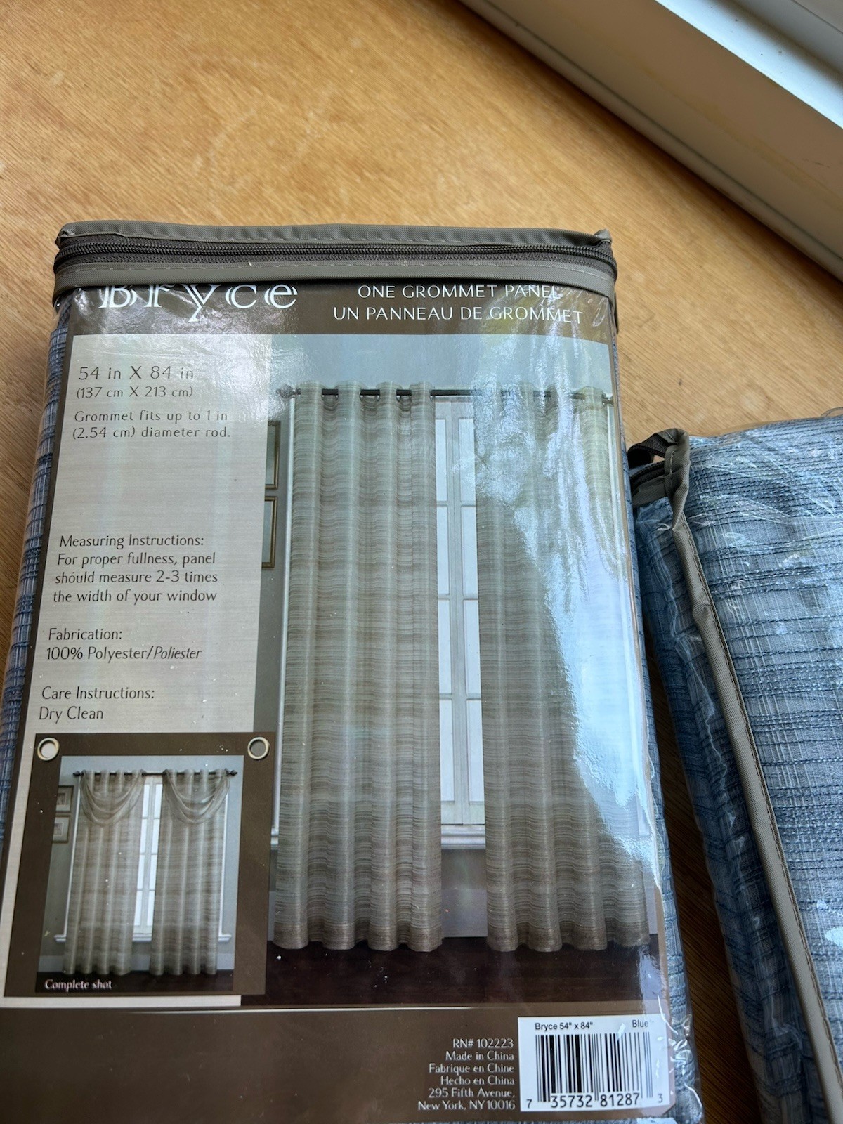 Bryce Blue 2 Grommet Curtain Panels New Open Box Sheer 54 X 84 Ea