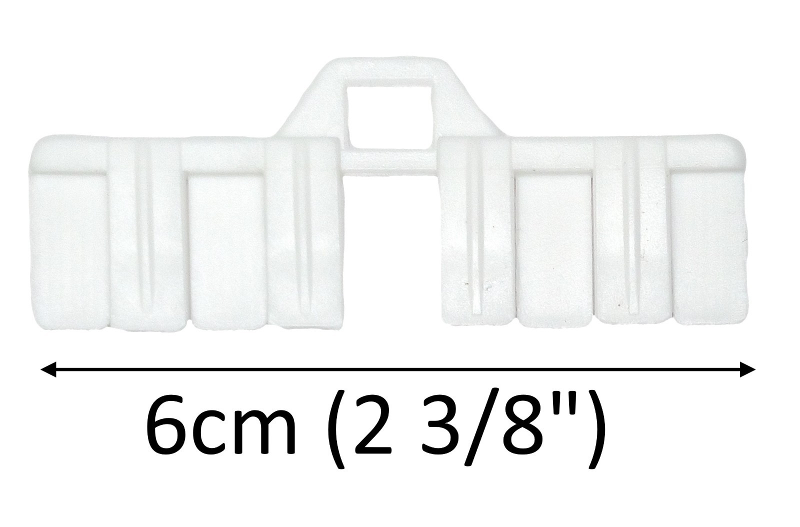 Plastic White 10 pcs Vertical Blind Top Hangers/Clips-for 89mm (3.5 inch)