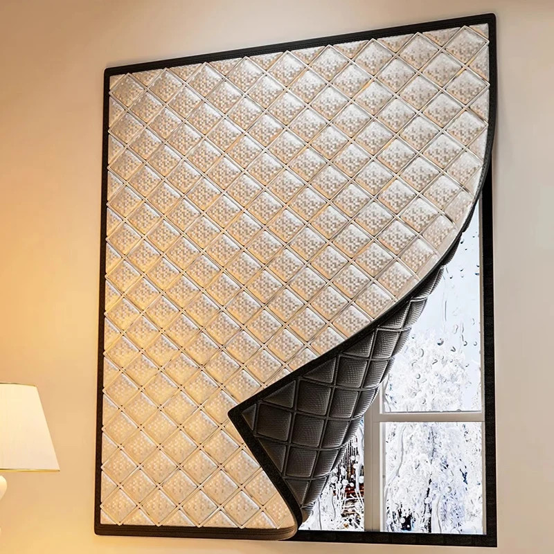 Double Thickened Warm Curtains, Cold and Heat Insulation, Sun Shading, Sound Ins