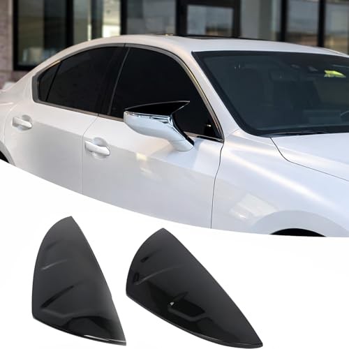 2PCS Side Mirror Caps Replacement for Lexus ES IS LS LC RC RCF UX Glossy Black