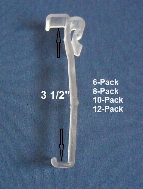 3 1/2 Inch Valance Clips For Faux wood, Wood Window Blinds 3.5, 6-12 pack.
