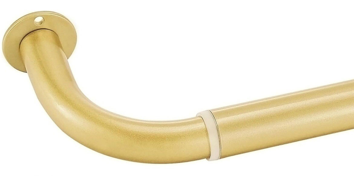 ZYRW Gold Curtain Rod, Room Darkening Curtain Rod for Window 28 to 48-NIB