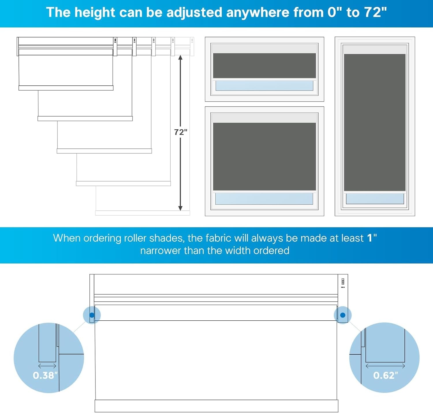 Motorized Blinds with Remote,Thermal Electric Blinds【Solar Panel】,Customizable