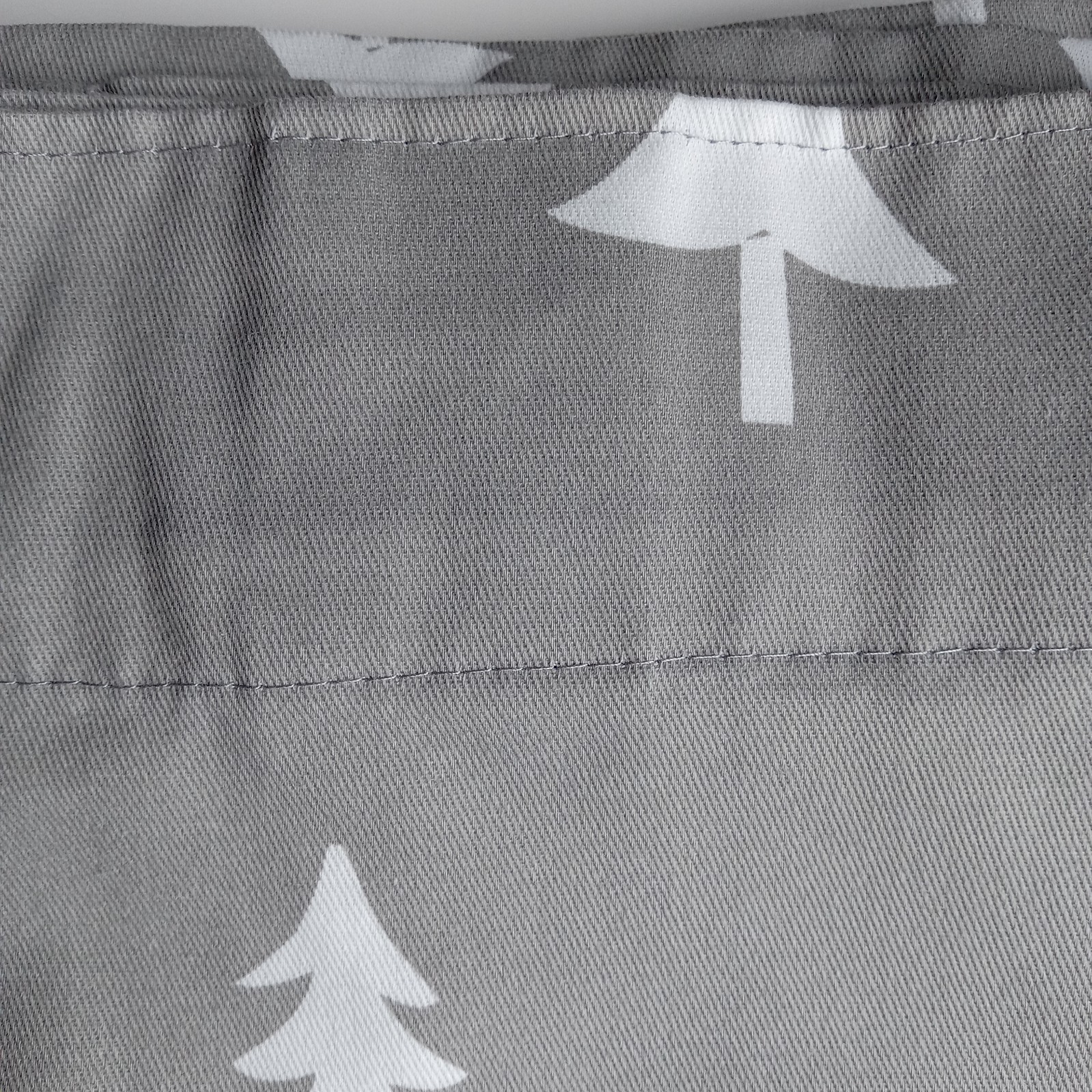 Curtains-Blackout- TWO PANELS, Cloud Island, 42”x63” Gray w/Trees FAST SHIPPING!