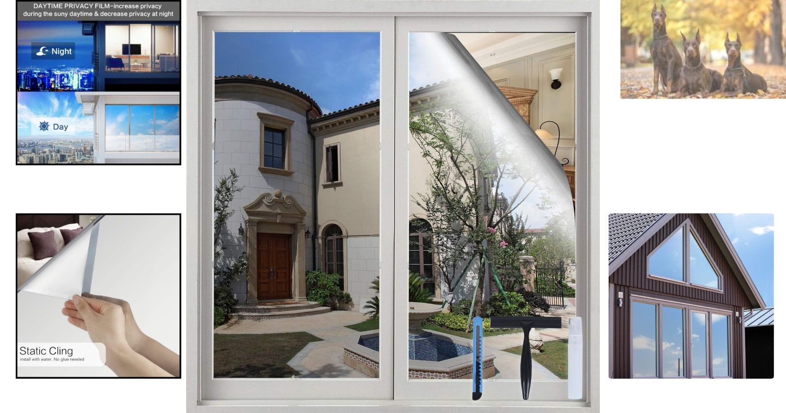 Silver Static Cling One Way Window Film – 99% UV Protection & Easy Application