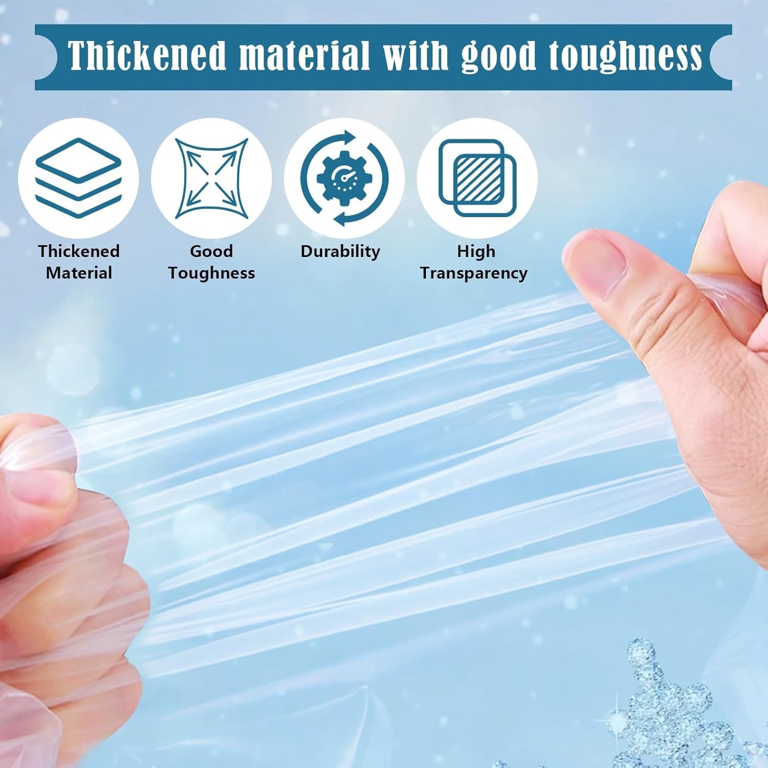 Window Insulation Kit 63 × 394 Inch Plastic Coverings for Winter Shrink Film
