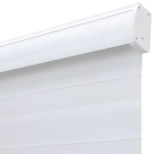 1PC Light Filtering Cordless Roller Zebra Shade – Lumi Home Furnishings White