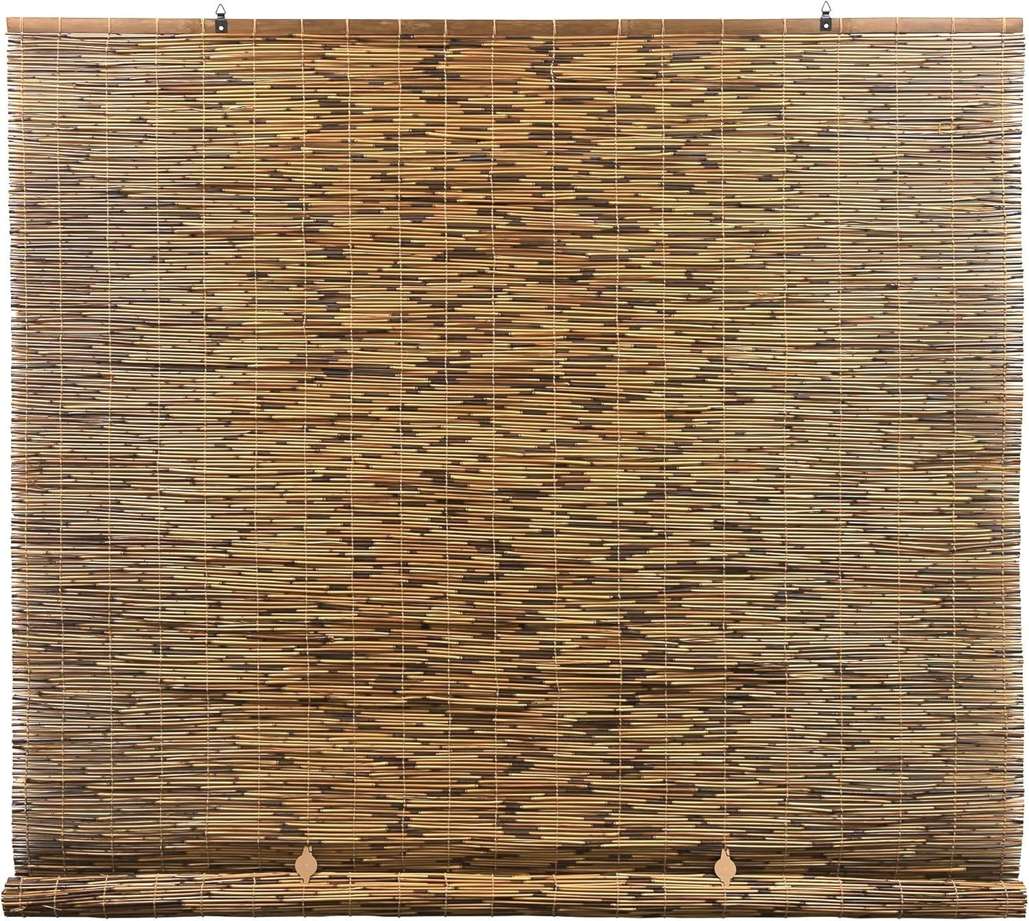 Radiance Cordless Bamboo Blinds – Waterproof Roller Shades for Porch, 48″W x 72″