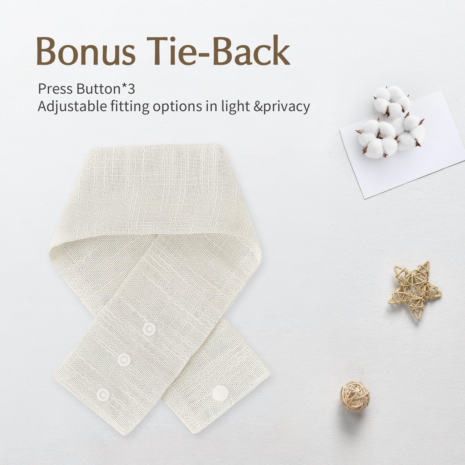 Side Light Linen Texture Semi Sheer Narrow French Door Panels for Front/Glass…