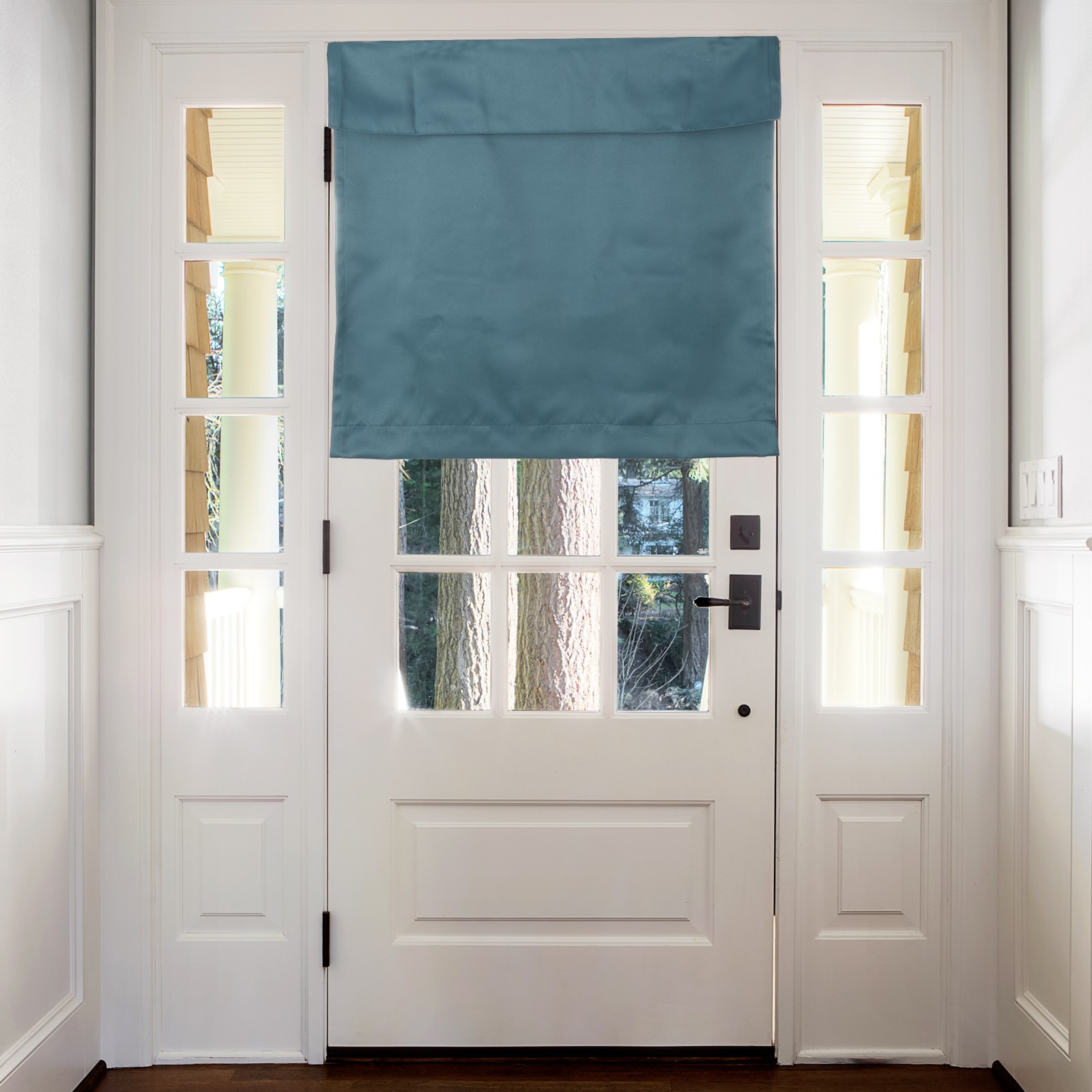26″ x 28″ Blackout French Side Door Curtains Window Curtain, Indigo Blue