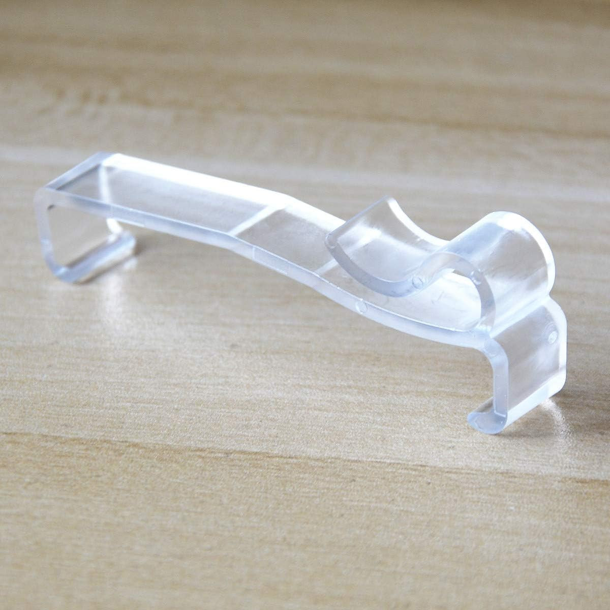 10 Pack 3 Inch Clear Plastic Window Blinds Valance Clips for Horizontal Blind