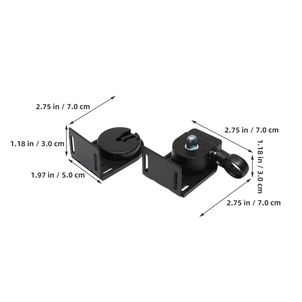 Cordless Roller Blind Bracket Black Plastic Metal Replacement for Indoor Outdoor