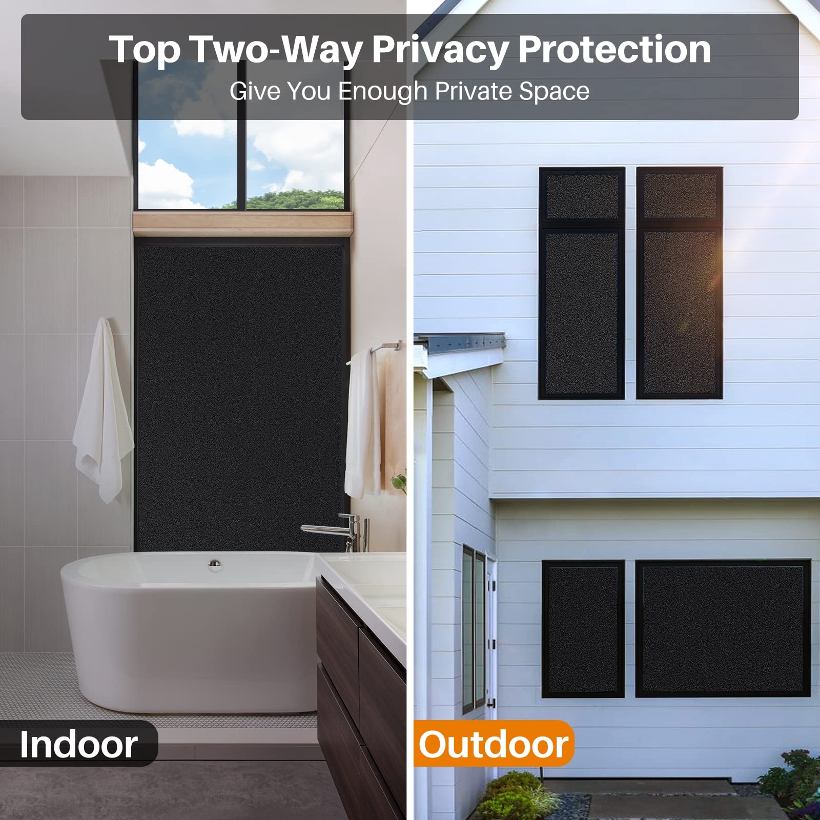 Coavas Window Privacy Film One Way, See Out Not in Windows Tint for Home, Mir