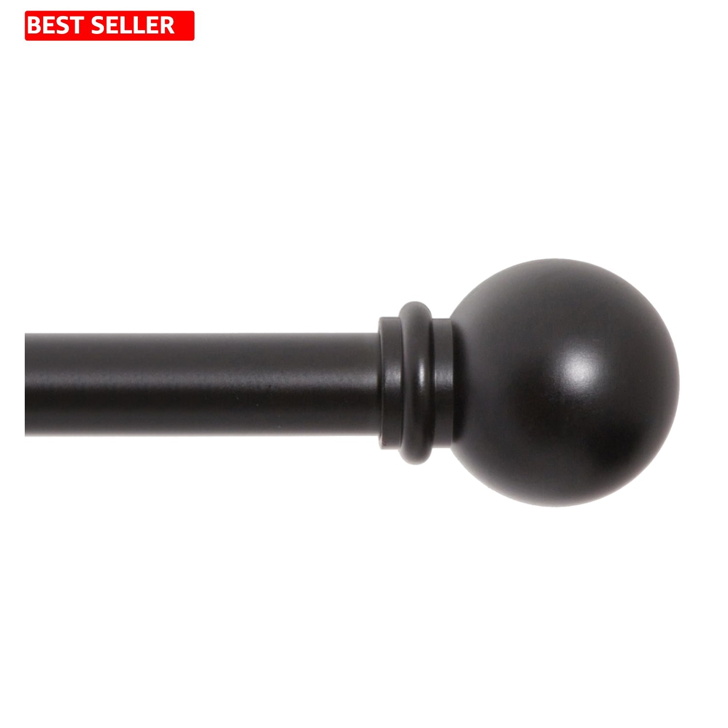 Adjustable Black Curtain Rod, 28-48 Inches – Perfect for Home and Holiday Decor