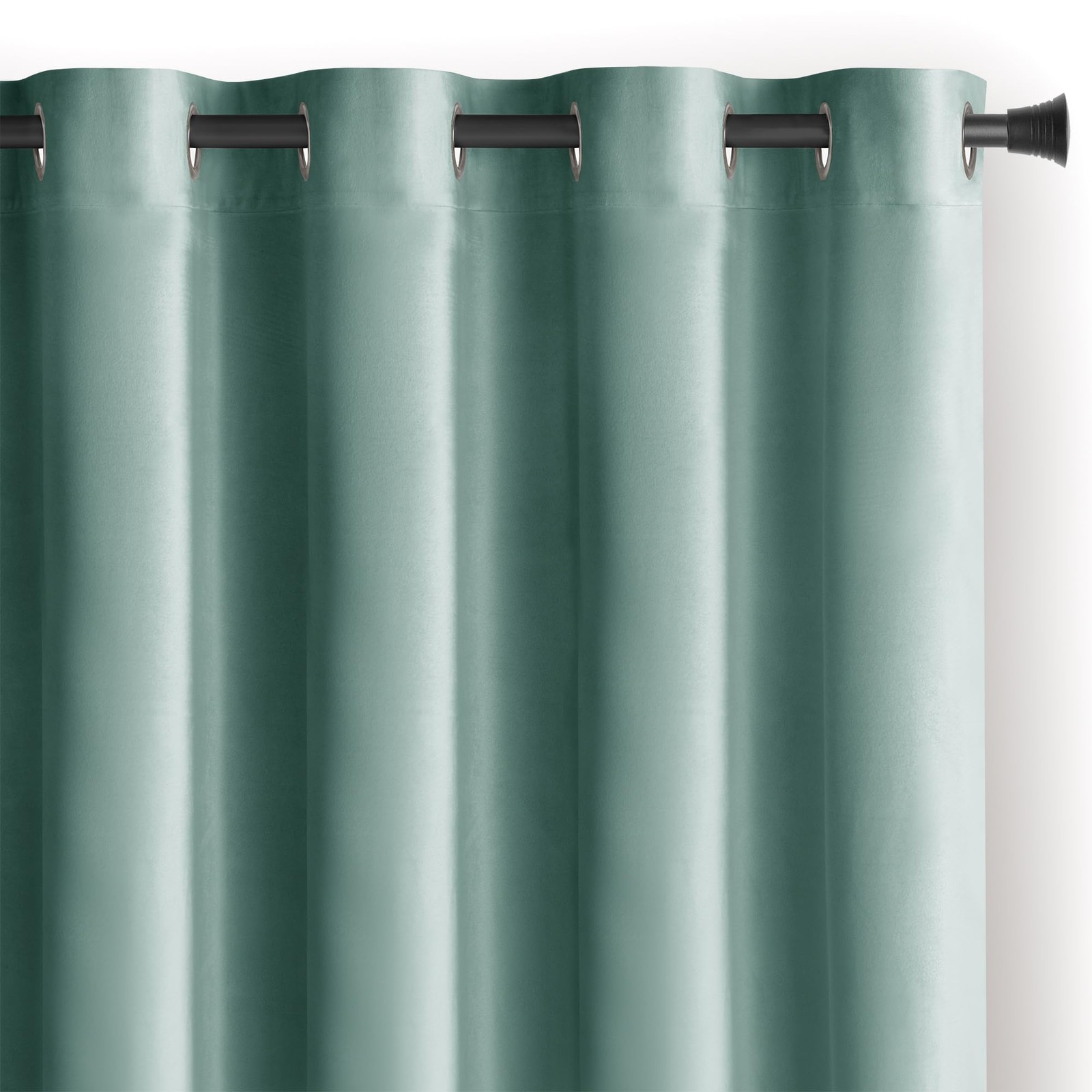 Restilo Set Curtain H 270 x W 140 cm with Tie Backs 54 x 10 cm Velvet Effect M…