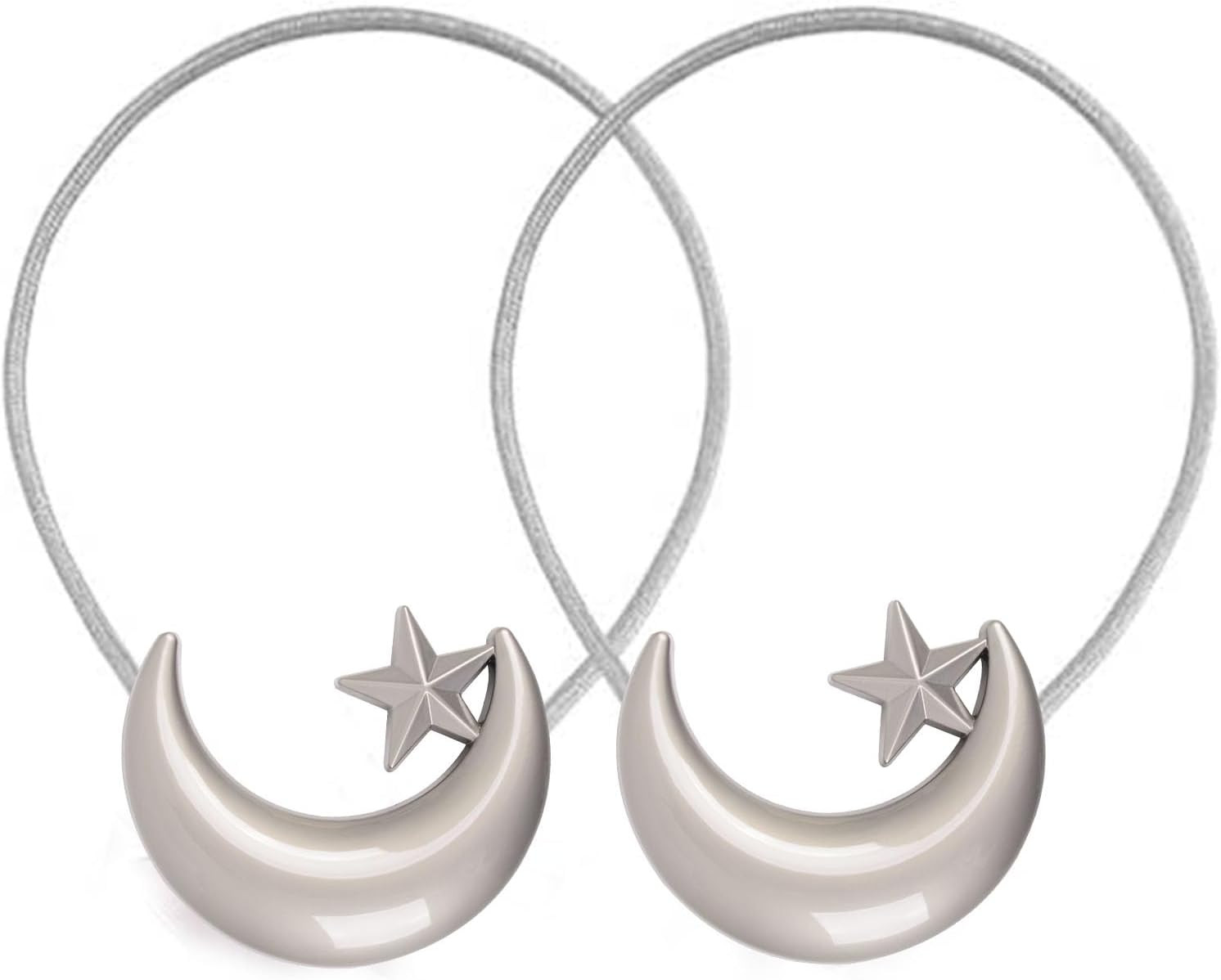 Curtain Tiebacks, 2 Pack Magnetic Curtain Tiebacks Star Moon Curtain tie Back Cu