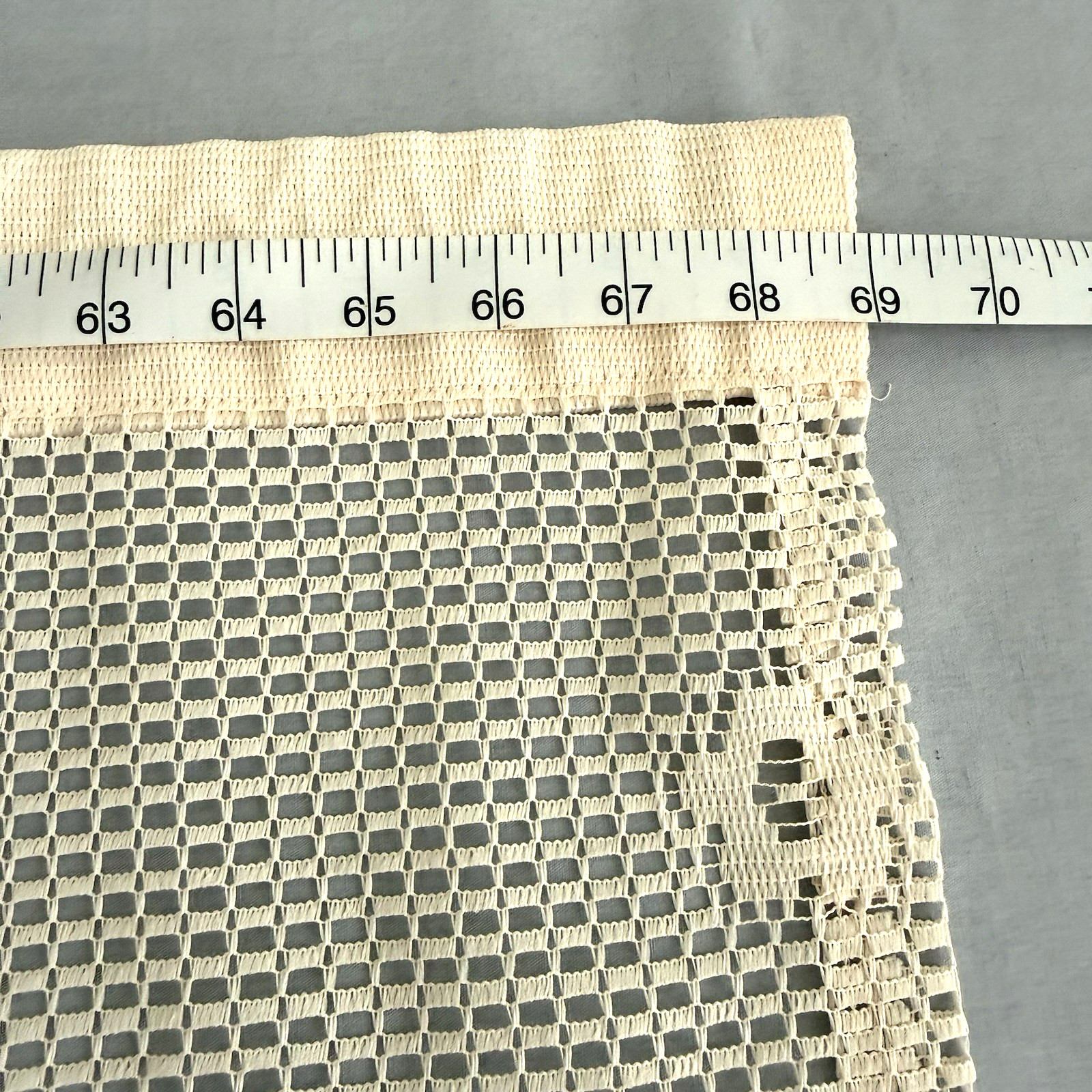 Vtg 90s Country Hearts Louie Hornick Lace Window Valance Cottagecore Granny 59″