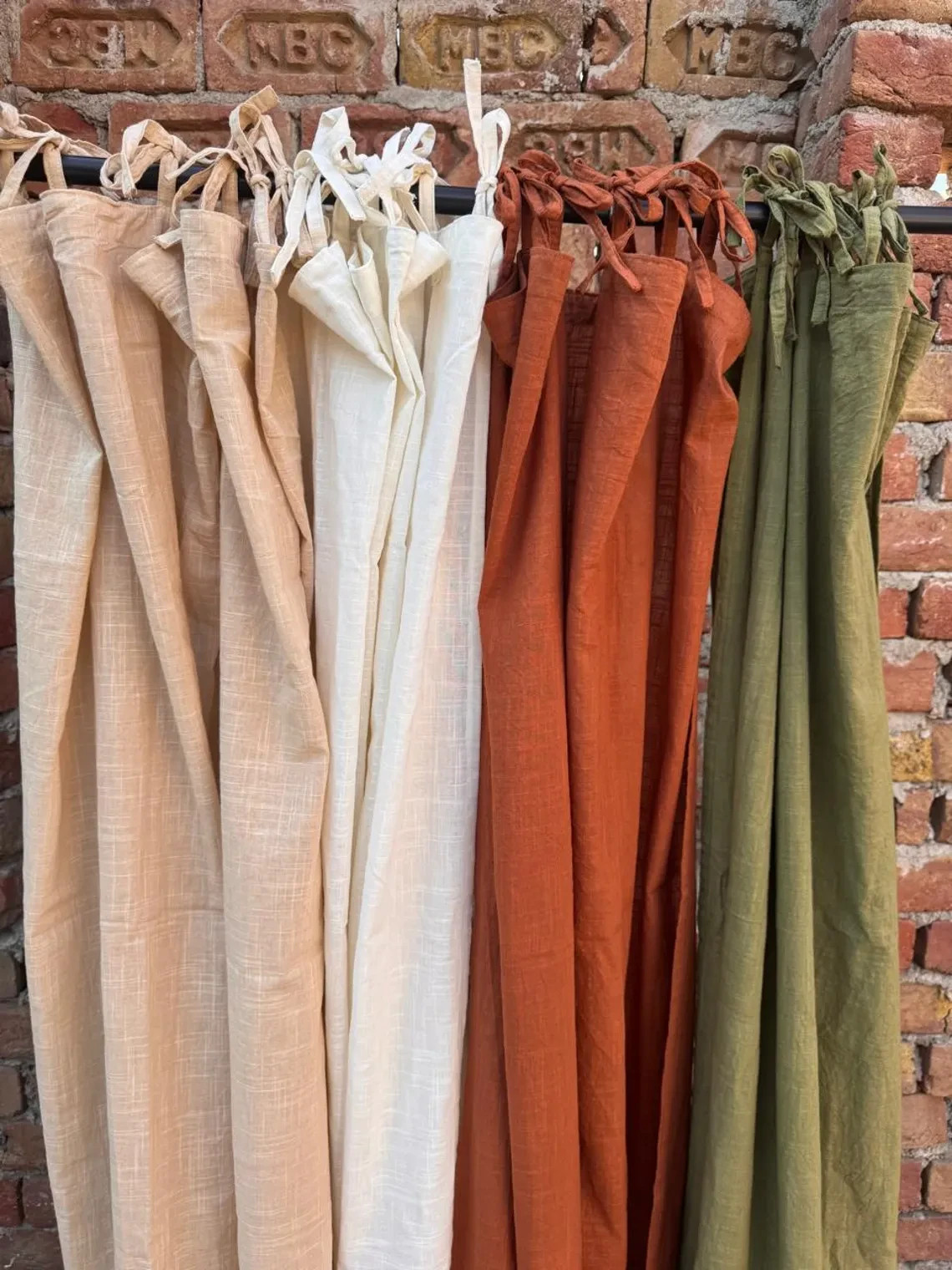 Boho Linen Curtains for Living Room Farmhouse Linen Drapes for Door Window