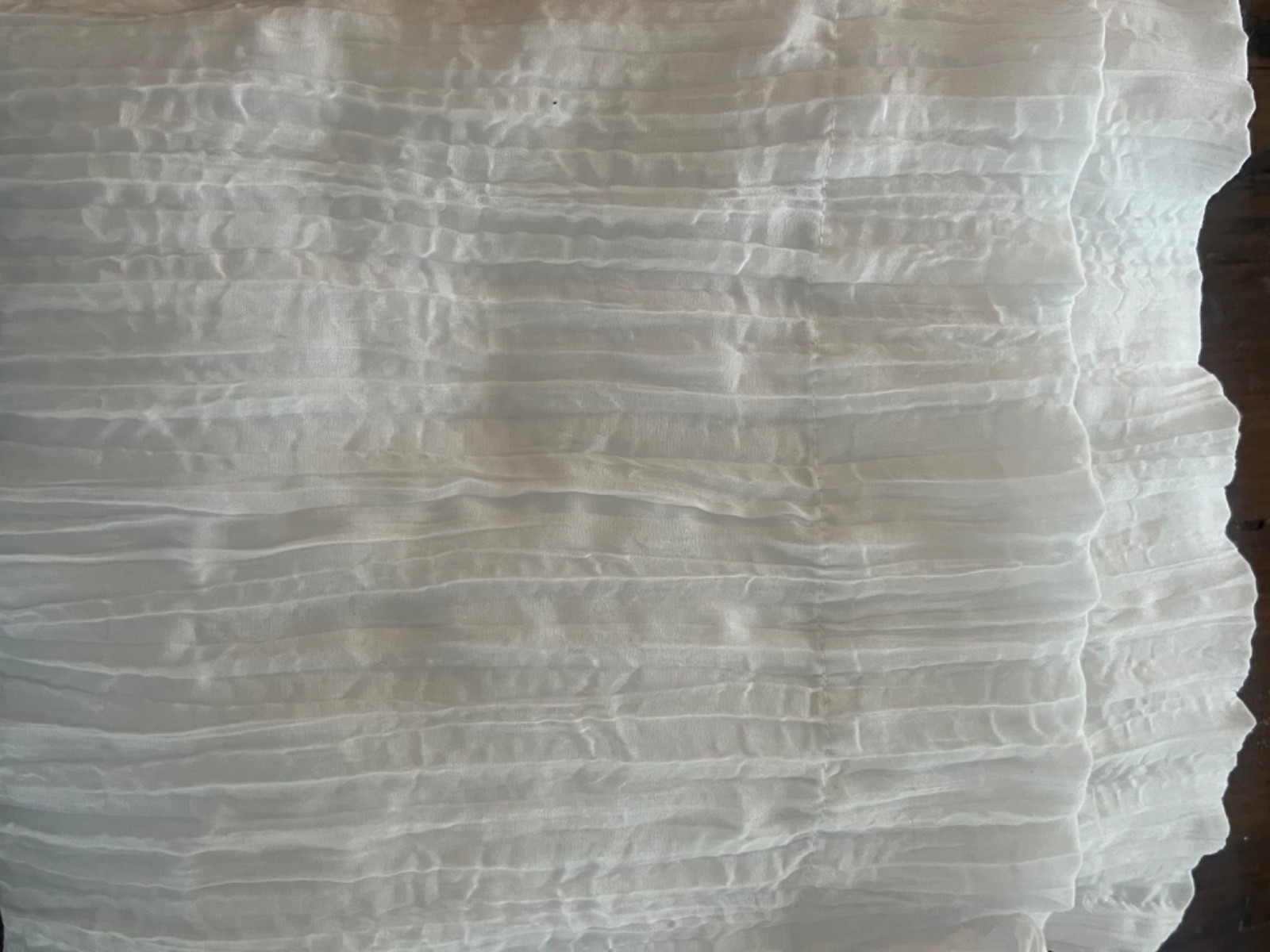 EUC! Rare! Opalhouse SET OF 2! Sheer Curtain Panel White Crushed 51′ W W X 95″L