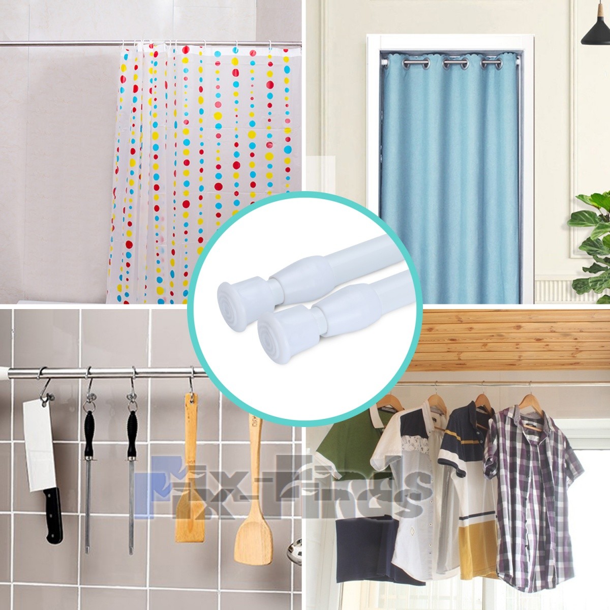 2Pack Heavy Duty Tension Rod 23-43Inches No Drill for Window Bathroom Shower New