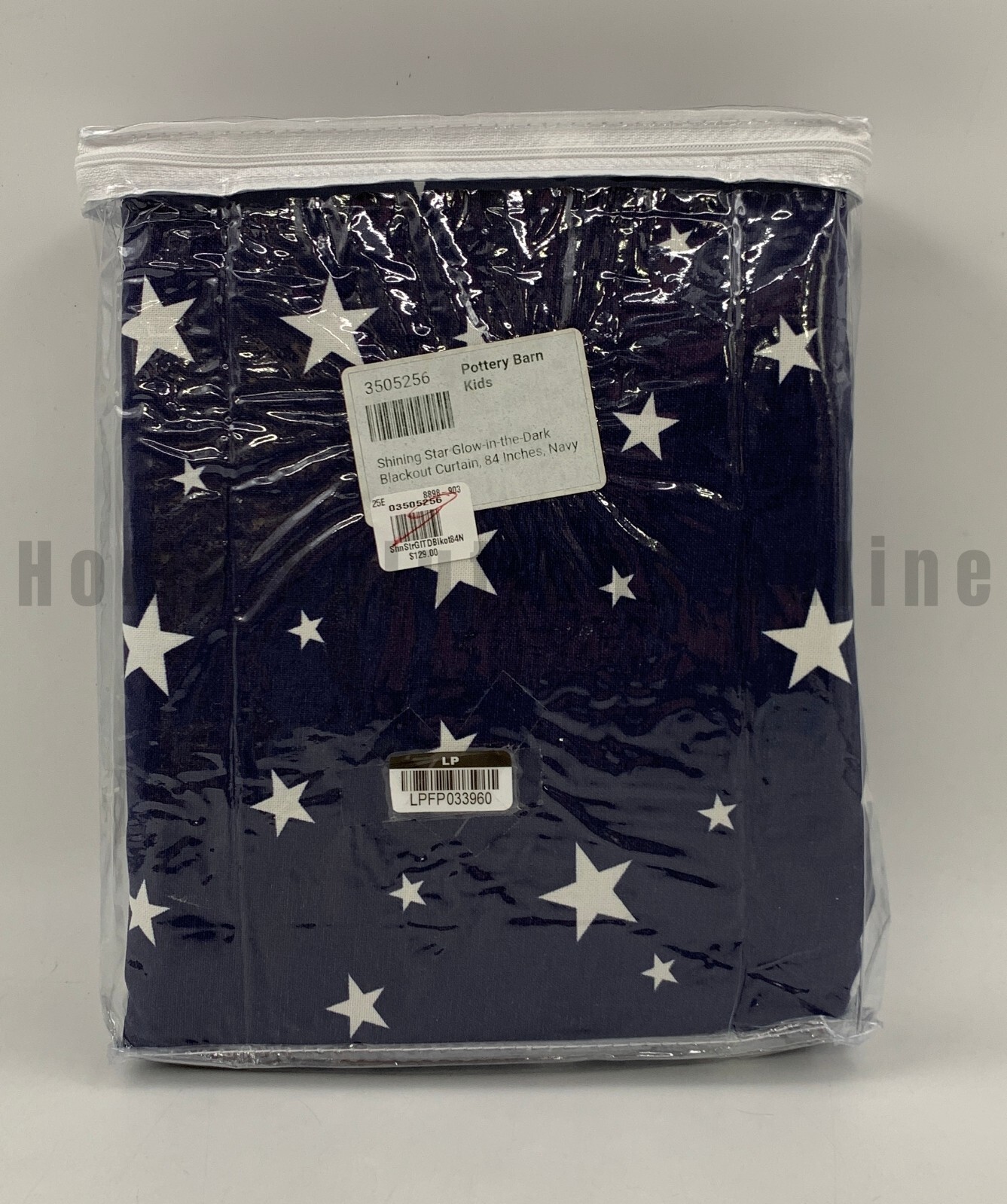 Pottery Barn Kids Shining Star Glow-in-Dark Blackout Curtain Navy 44 x 84″ #Q56D