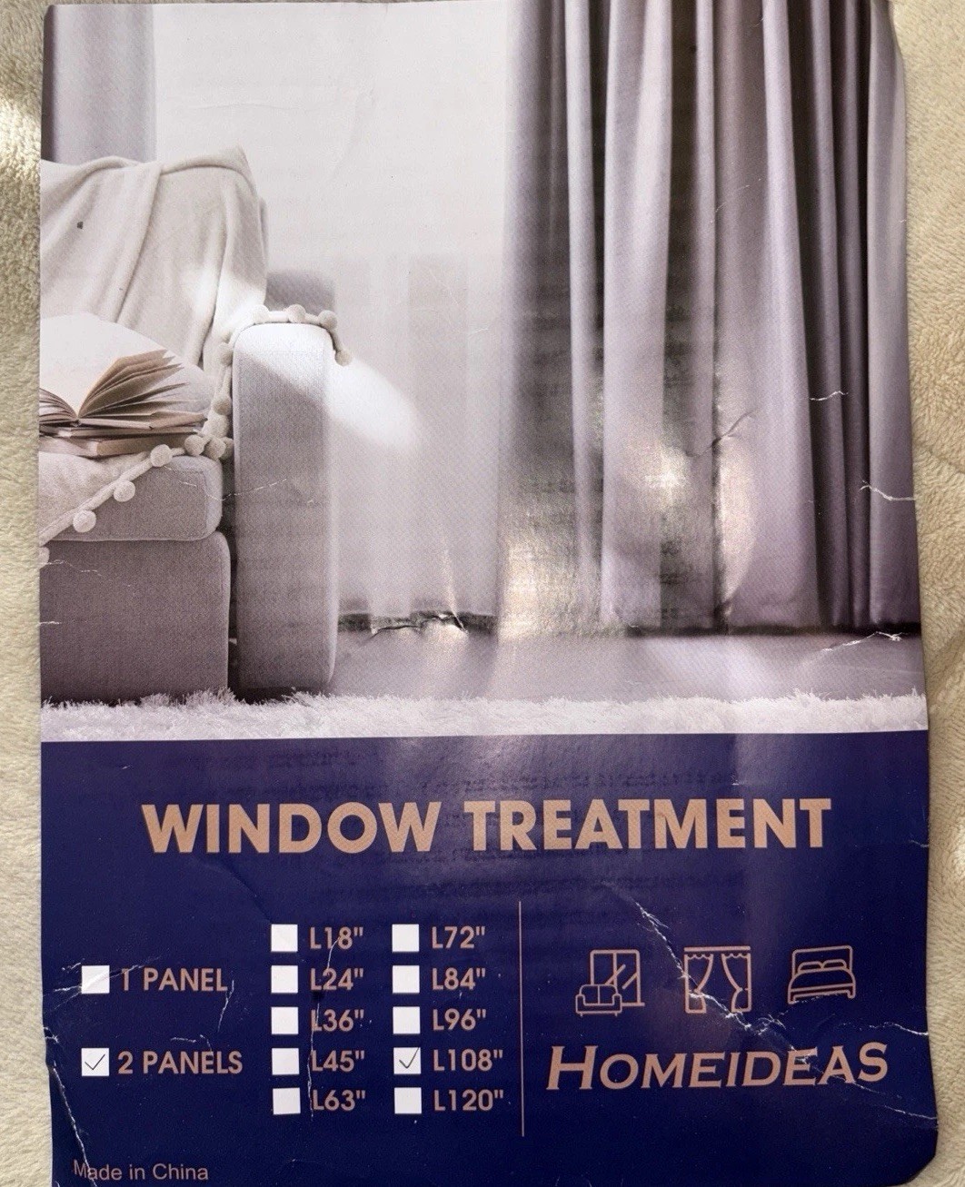 2 Panel Blackout Sateen Window 52 x 108 Grommet Wave Grey Thermal Curtain SET