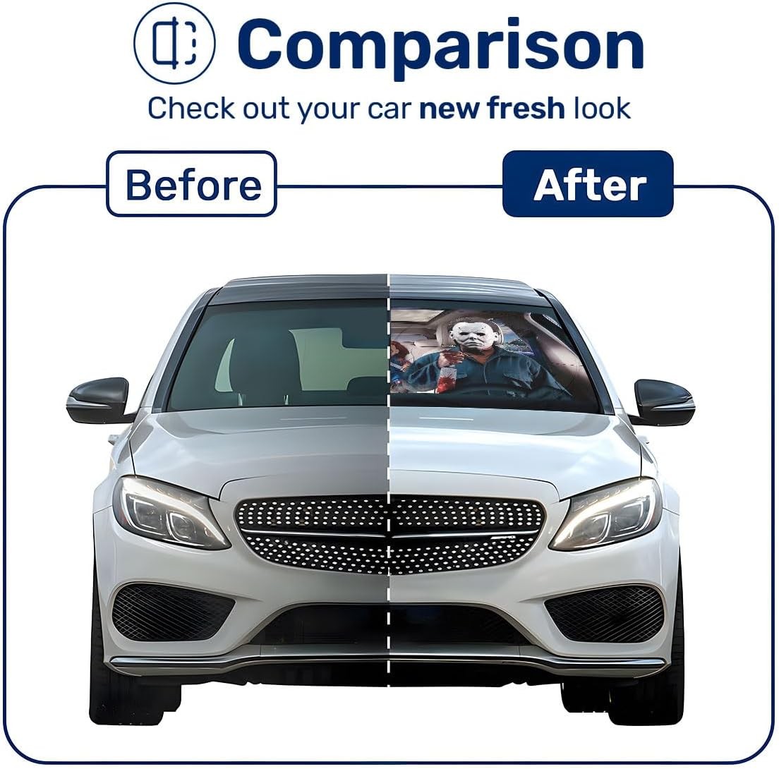 GENANY Character Windshield Sun Shade for Car SUV Truck (69×35 I…
