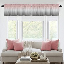 Windows Valances Curtain Pink and Grey Ombre Kitchen Valances Rod Pocket