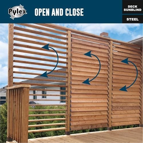 Deck Sunblind System 11060, Louvers Bracket Shutter Hardware Kit, Up to 11 Board