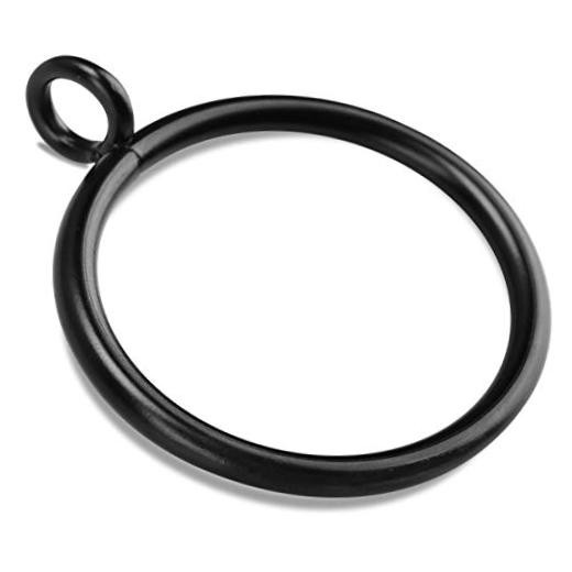 40 PCS Black Curtain Rings, Curtains Ring with 1.5 inch Interior Diameter