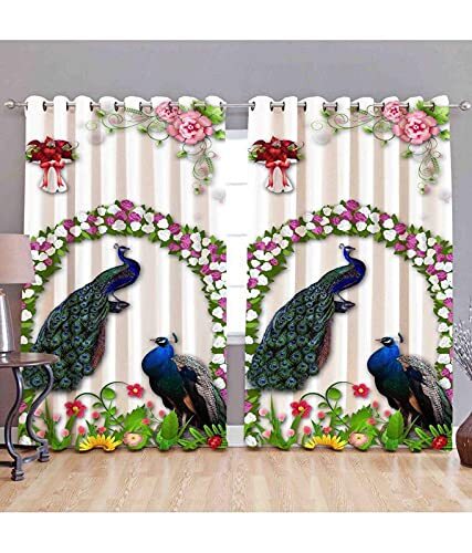 3D Digital Print Door Curtains Eyelet Polyster for doors pack of 2 pcs