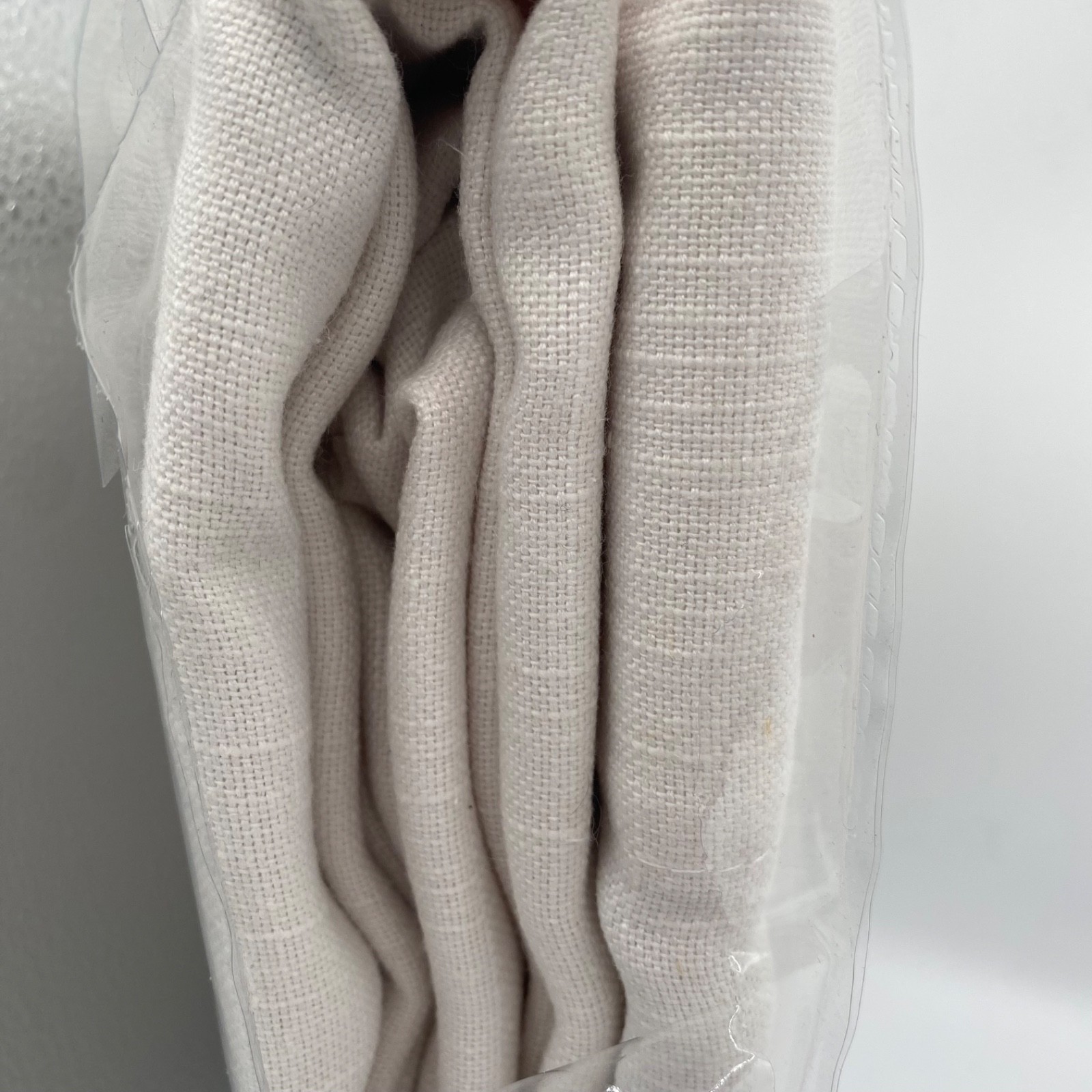 MADURA Bellevue Linen Blend Eyelet Curtain Off White 79 x 108 in 2 single Panels