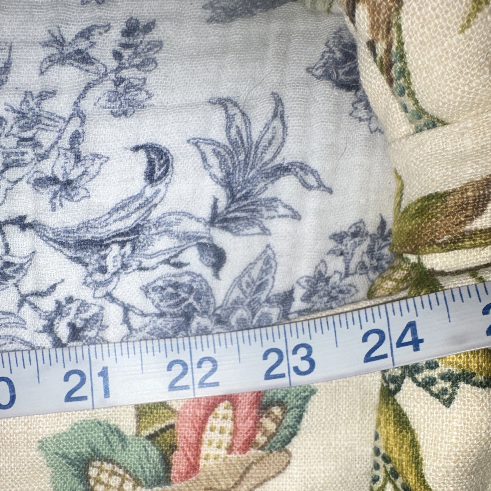Floral Lined Rod Pocket Window Valance Country Multicolor Opaque 24×18